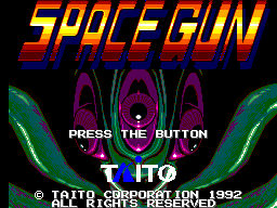 Space Gun (Europe) Title Screen